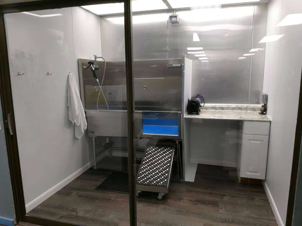 The brand new DIY Dog Wash at Laconia Pet Center.